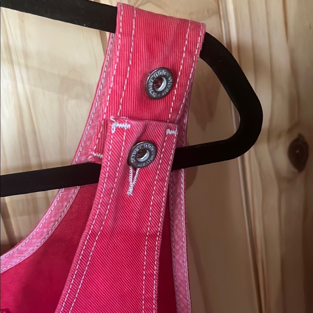Hollywood Women's Red Midi Overall Dress - Picture 3 of 5